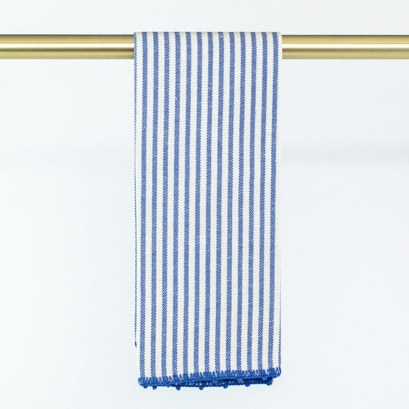 Busatti Stripe Hand Towel - Personalize or Monogram - Blue