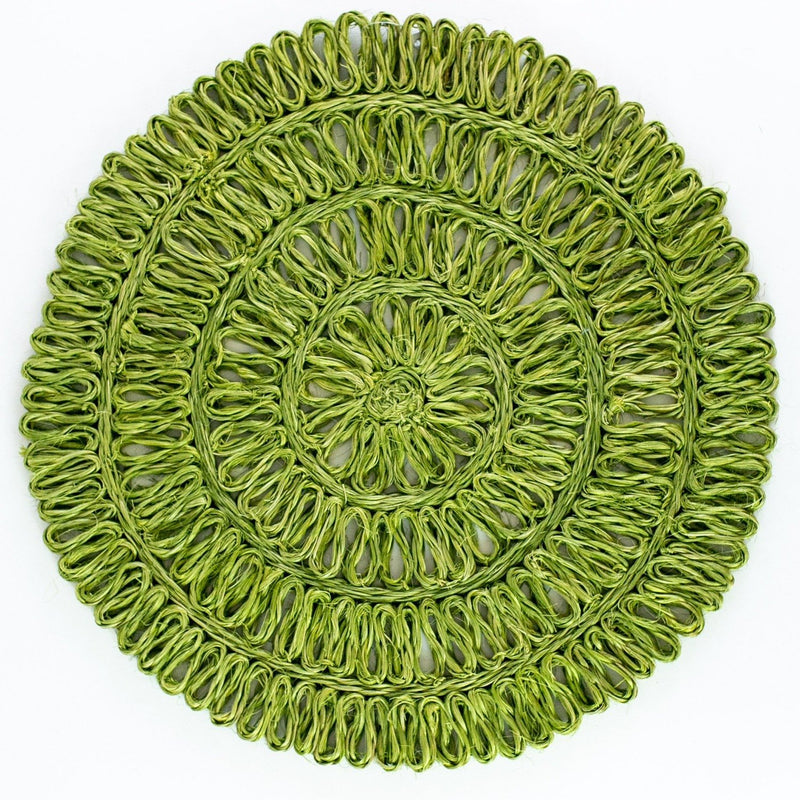 Round Loop Placemat - Lime
