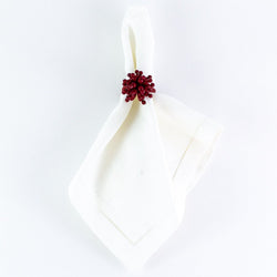 Red Bead Napkin Rings