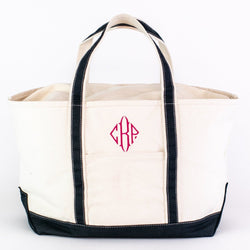 Large Boat Tote - Navy - Personalized or Monogrammed