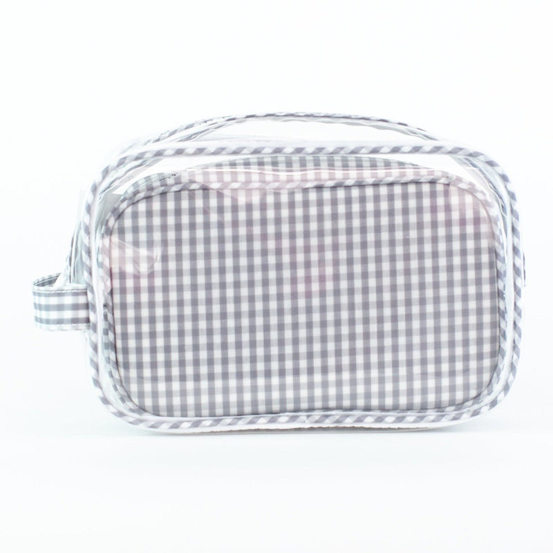 Gingham Clear Duo Case - Gray