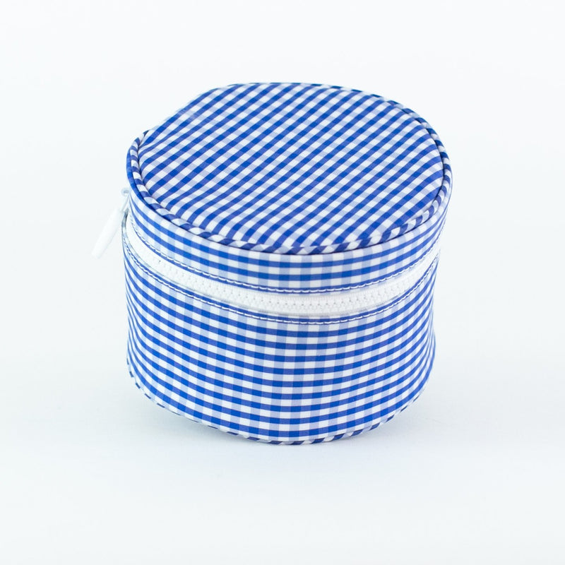 Monogrammed Gingham Jewelry Cases - Royal