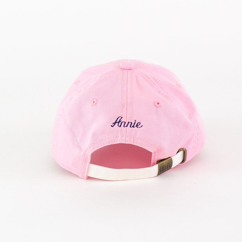 Kids Needlepoint Baseball Hat - Pink