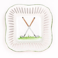 Hand Painted Porcelain Golf Catchall