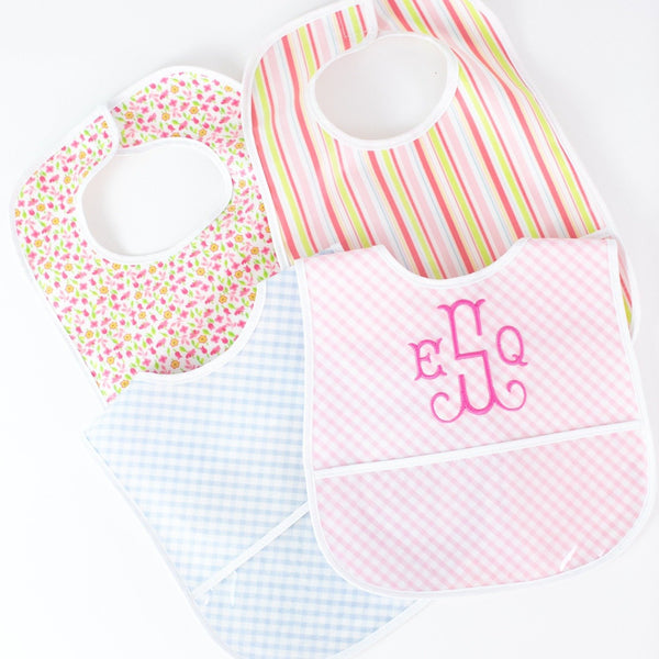 Laminated Bib - Assorted Colors - Personalized or Monogrammed