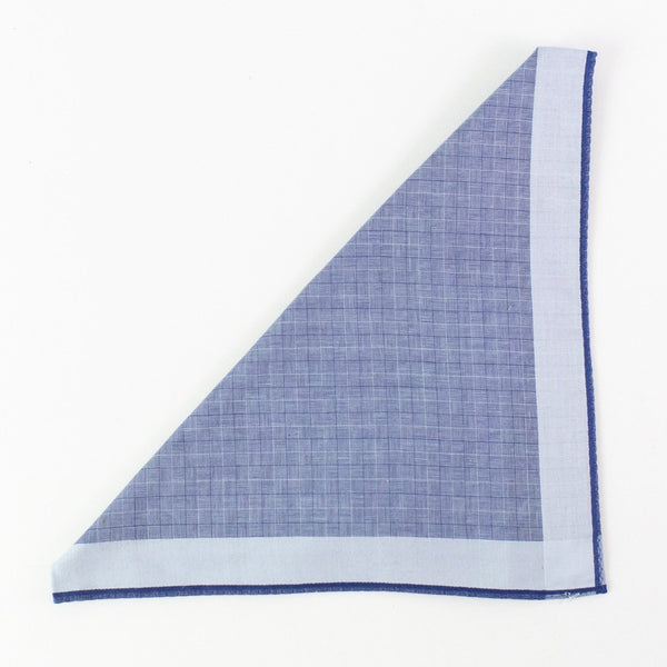 Men's Cotton Handkerchief - Monogram - Royal