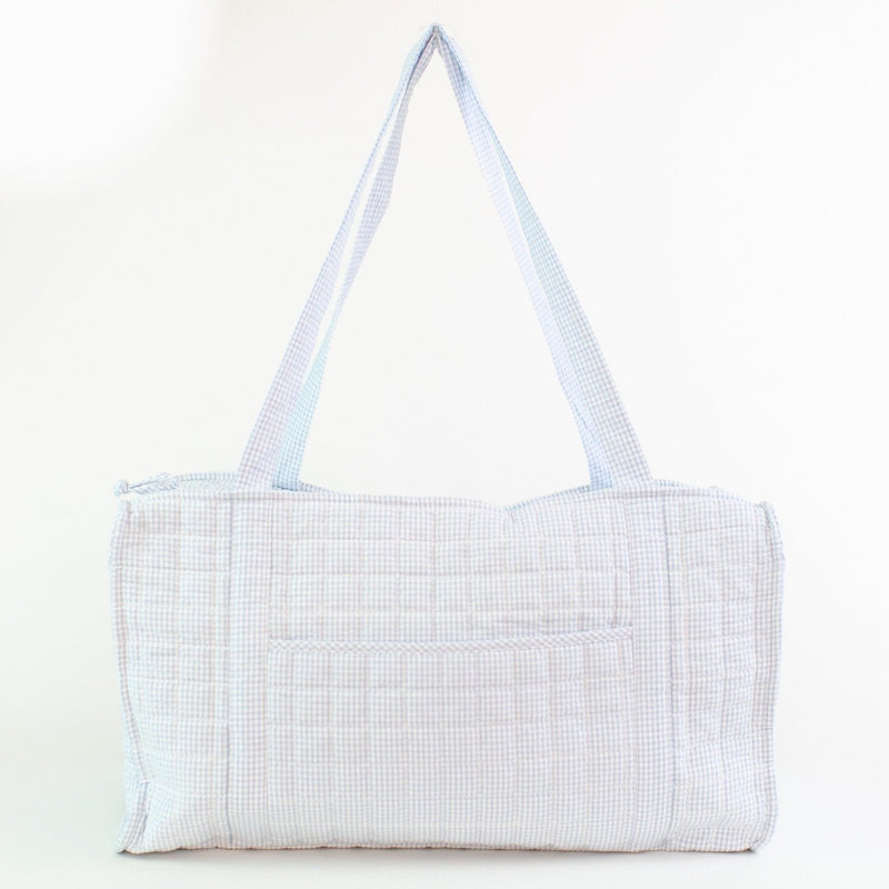 Quilted Duffle - Monogrammed - Blue