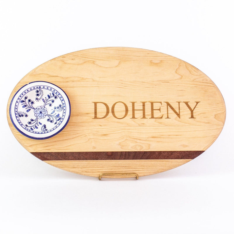 Oval Dip Board - Maple wooden - personalized