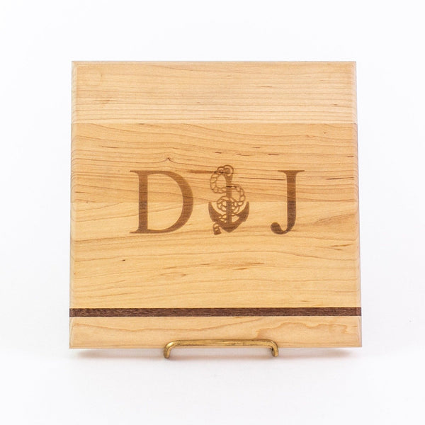 Monogrammed Wooden Bar Block - 9 inch