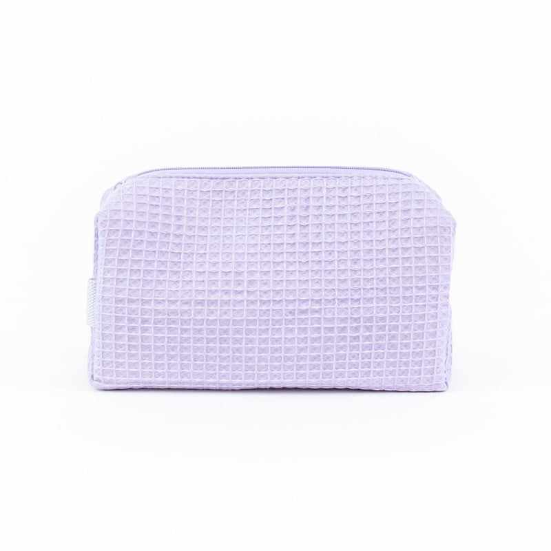 Small Waffle Travel Bag - Monogrammed - Lavender