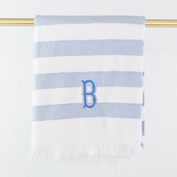 Matouk Amado Beach Towel - Monogrammed - Ocean