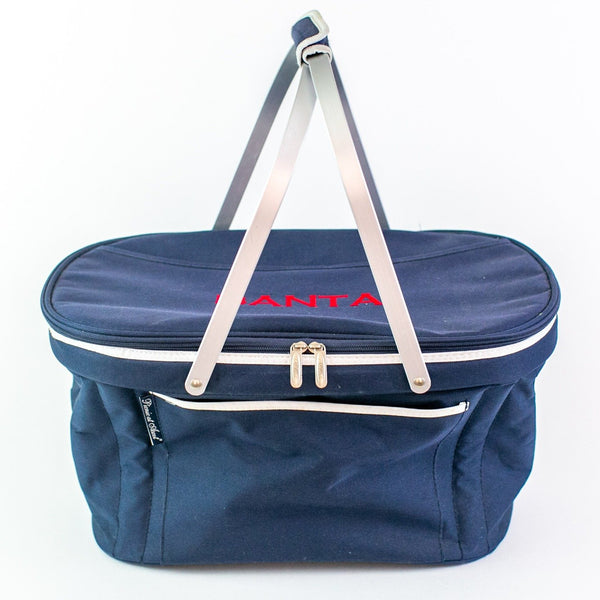 Navy Insulated Picnic Basket - Personalized