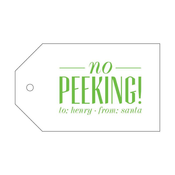 No Peeking! Letterpress Gift Tags - Personalized