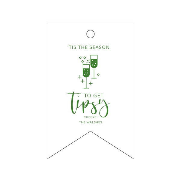 Season to Get Tipsy Letterpress Gift Tags