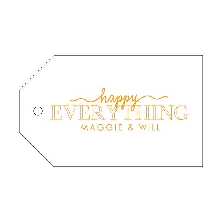 Happy Everything Letterpress Gift Tags - Personalized