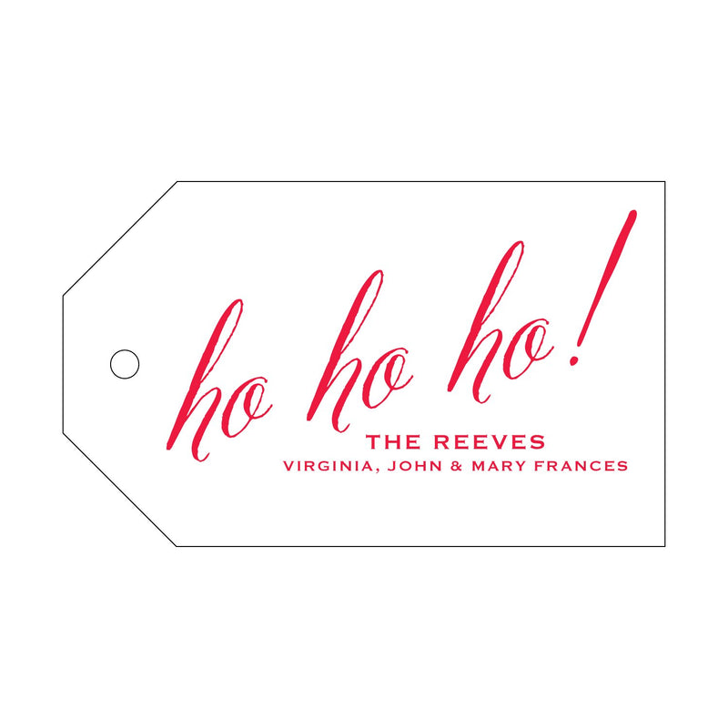 Ho Ho Ho Letterpress Gift Tags - Personalized