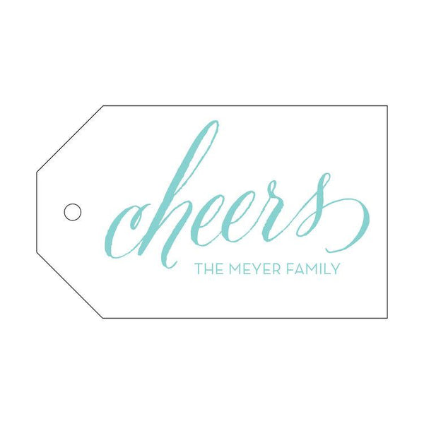 "Cheers" Letterpress Gift Tags - Personalized
