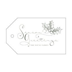 Seasons Greetings Letterpress Gift Tags - Personalized