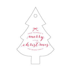 Merry Little Christmas Letterpress Gift Tags - Personalized