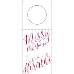 Merry Christmas Letterpress Wine Tag
