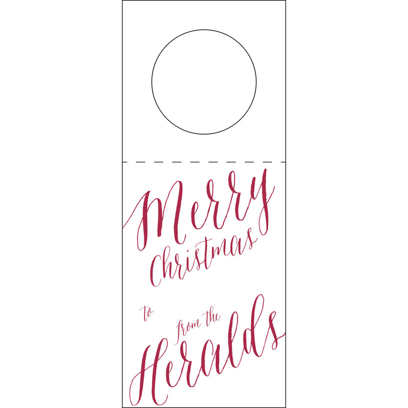 Merry Christmas Letterpress Wine Tag