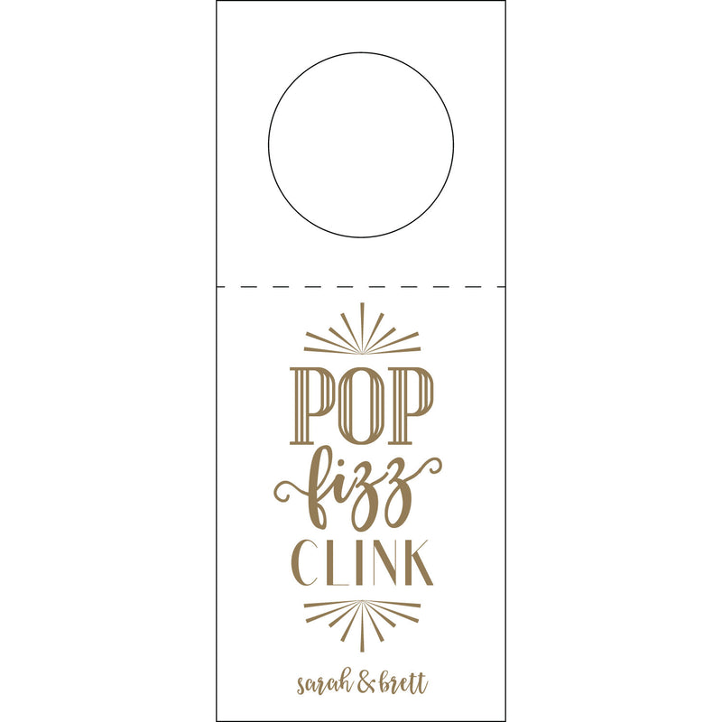 Pop Fizz Clink Letterpress Gift Tag