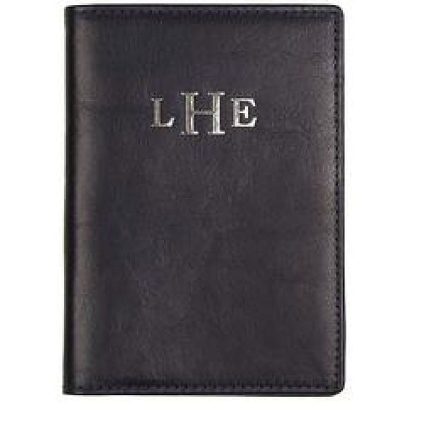 Tommy Passport Holder - Black - Monogrammed