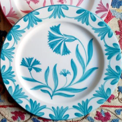 Turquoise Clavel Salad Plates