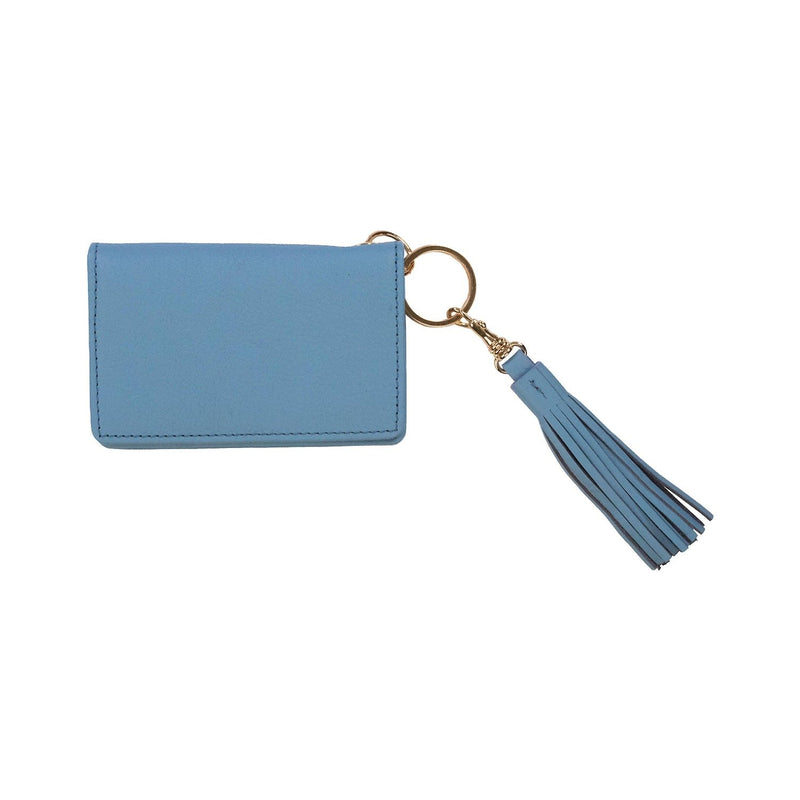 Disco Leather Wallet - Personalized - Sky