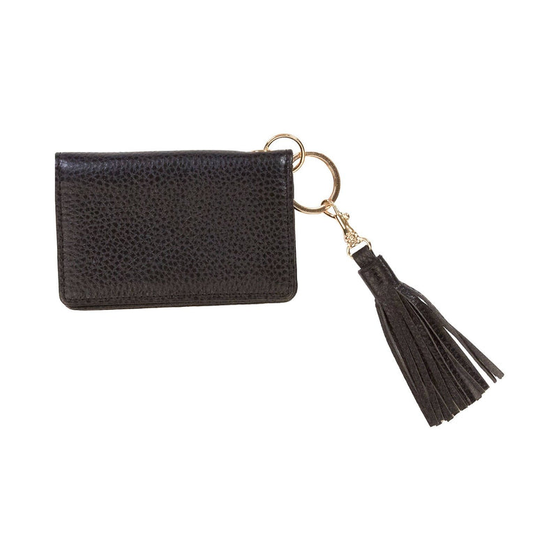 Disco Leather Wallet - Personalized  - Black