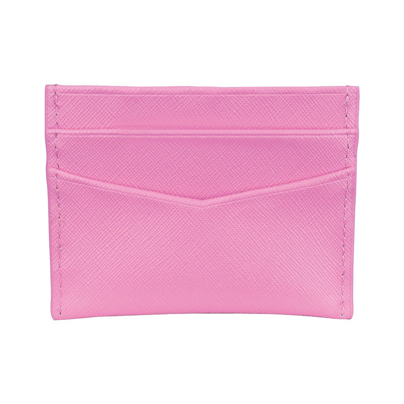 Saffiano Leather Carter Card Holder - Orchid - Personalized