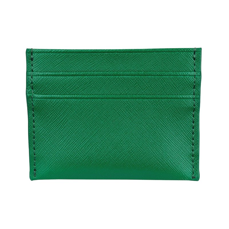 Saffiano Leather Carter Card Holder - Green - Personalized