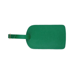 Monogrammed Amelia Leather Luggage Tag - Green Saffiano 