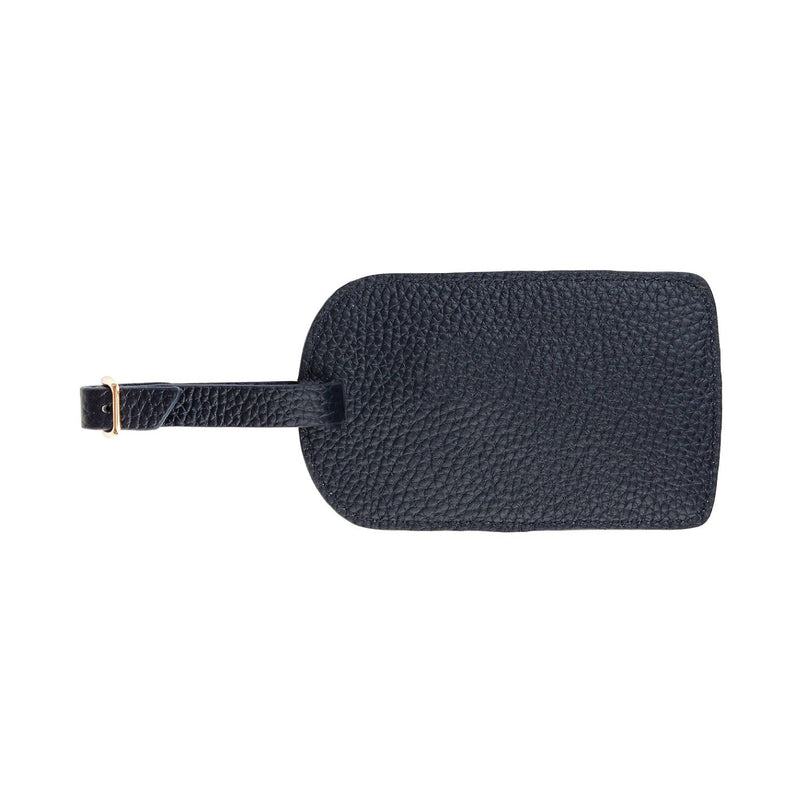 Black Pebbled Luggage Tag