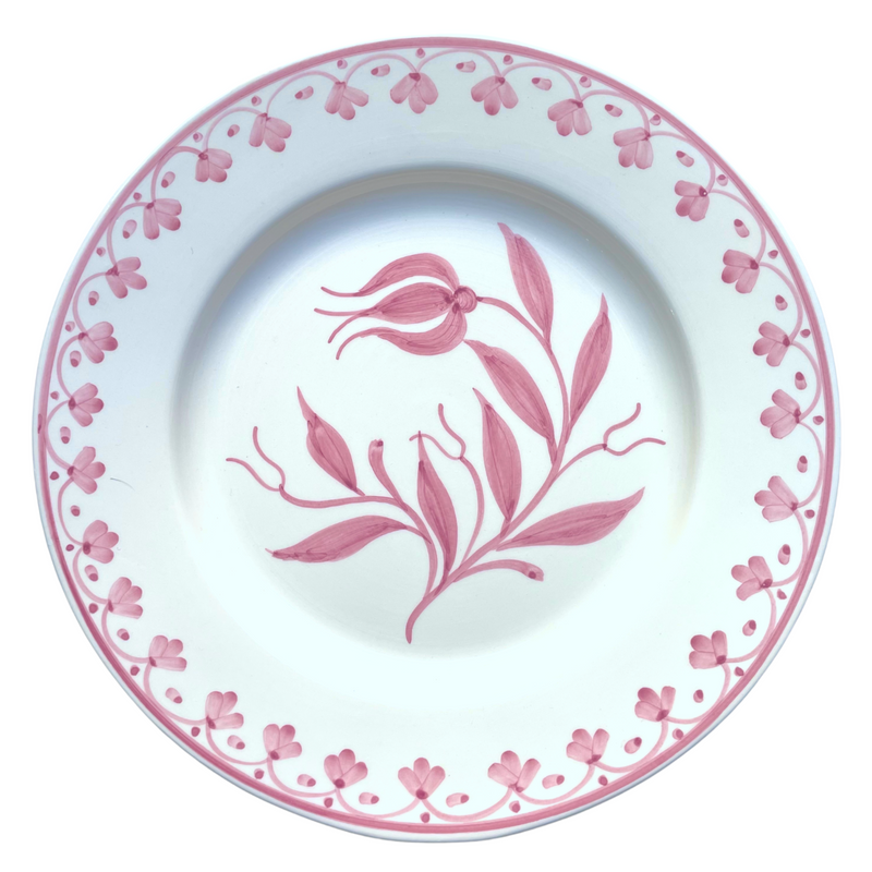 Pink Tulip Dinner Salad Plate - Tulipanes