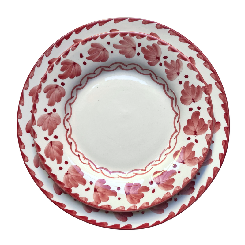 Burgundy Hojas Dinnerware - LVM Ceramics