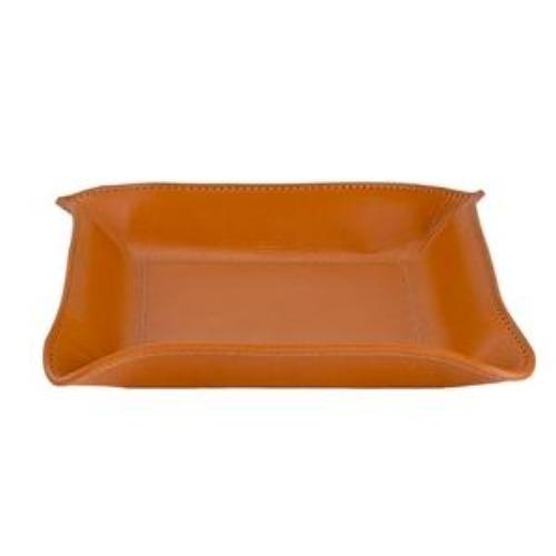 Medium Leather Catchall - Personalized - British Tan