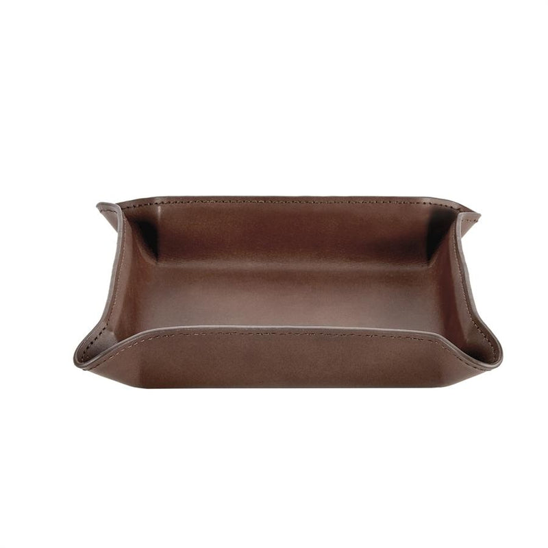 Medium Leather Catchall Dark Brown