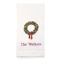 Holly Wreath Guest Towel