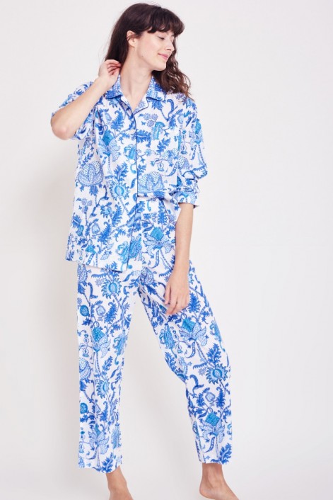 Roller Rabbit Blue Amanda Loungewear Set