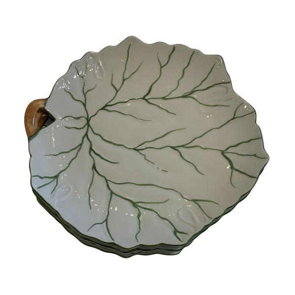 Hand-painted Cabbage Leaf Plate