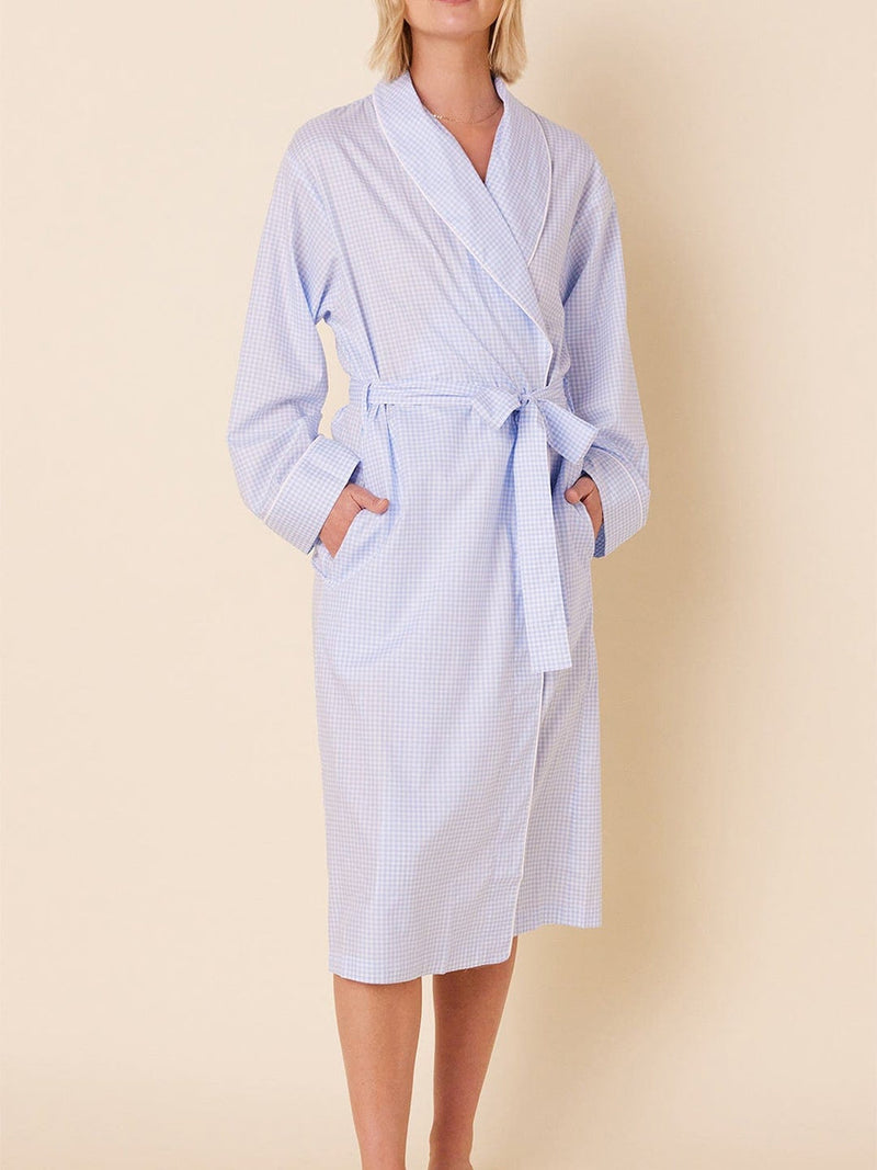 Blue Gingham Bathrobe - The Cat's Pajamas