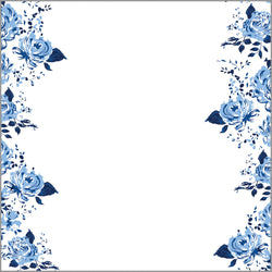 Blue Floral Slab Notepad