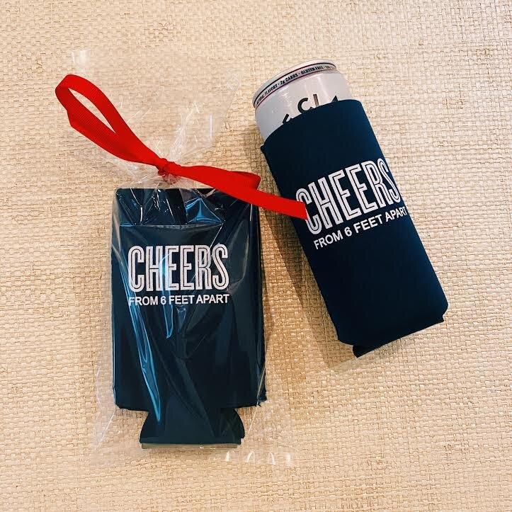 Cheers from 6 Feet Apart Hard Seltzer Koozies