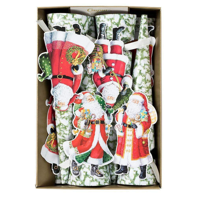 Caspari Woodland Santa Christmas Crackers