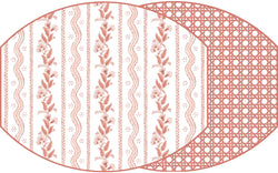 Holly Stuart Terracotta Ellipse Emma + Cane Reversible Placemat