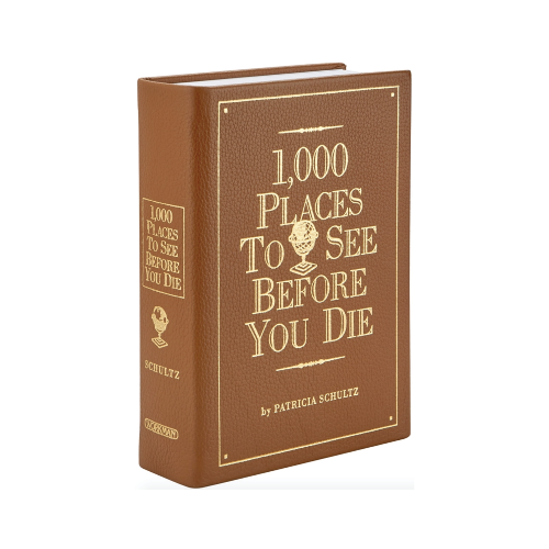 1000 Places to See Before You Die leather bound book