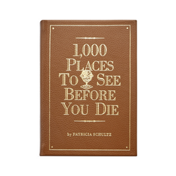 1000 Places to See Before You Die leather bound book in red