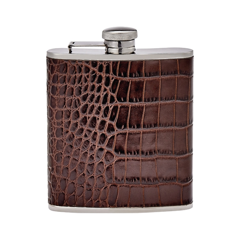 Leather Flask - Brown