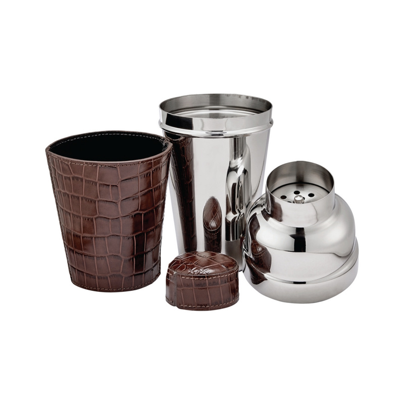 Leather Cocktail Shaker - Brown